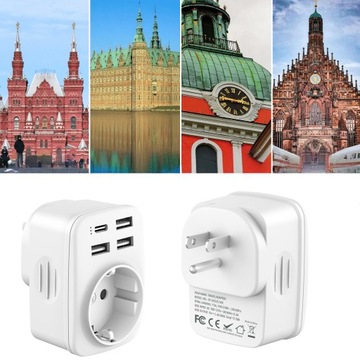 Eu-US PL PL Travel Adapter Plugcl Plugc