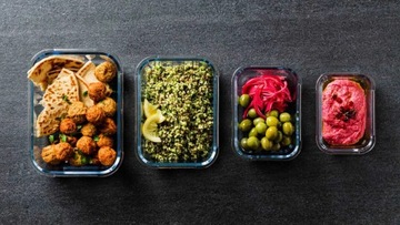 4X пищевые контейнеры стеклянная набор контейнерных коробок с ланч -боксом