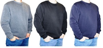 WYGODNA BLUZA MĘSKA KLASYCZNA *** OCIEPLANA *** CZARNA SZARA GRANATOWA 8XL