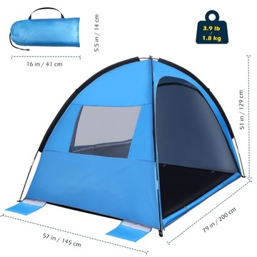 СКЛАДНАЯ ПЛЯЖНАЯ ПАЛАТКА ПОРТАТИВНЫЕ ПАЛАТКИ ОТ СОЛНЦА