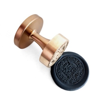 Штамп восковой 30мм ЛАТУНЬ с Вашим логотипом, текстом и графикой