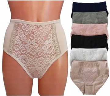 Majtki Wysokie WYSZCZUPLAJĄCE Plus Size 5-pak XL