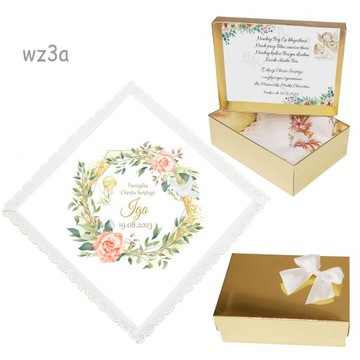 БЕЛАЯ КРЕСТАЛЬНАЯ ХАНИЦА для мальчика, девочки, КРЕЩЕНИЕ, ИМЯ, коробка