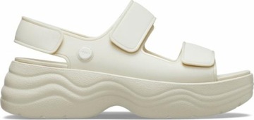 LEKKIE PIANKOWE SANDAŁY CROCS SKYLINE BONE W8 38,5