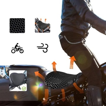 ГЕЛЕВАЯ ПОДУШКА СИДЕНЬЯ ДЛЯ МОТОЦИКЛА УКОРОЧЕННАЯ ПОДУШКА ДЛЯ МОТОЦИКЛА