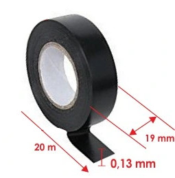 СИЛЬНАЯ ПВХ ИЗОЛЯЦИОННАЯ ЛЕНТА ВОДОНЕПРОНИЦАЕМАЯ ЧЕРНАЯ