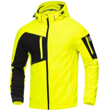 Kurtka Męska Softshell z kapturem Ardon CITYCONIC Hi-Viz żółta H6694/XL
