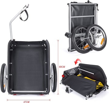 ТРАНСПОРТНЫЙ ВЕЛОСИПЕДНЫЙ ПРИЦЕП ПОДВЕСКА 120 Л ВЕЛОСИПЕДНЫЙ ПРИЦЕП