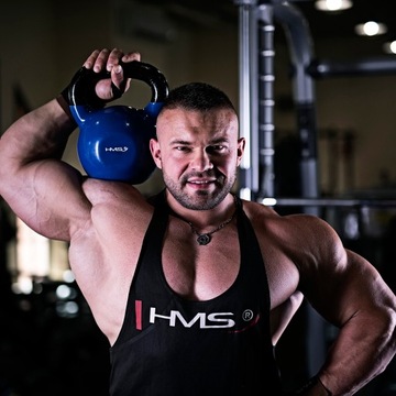 ЧУГУННАЯ ГИРА HMS KNV С ВИНИЛОВЫМ ПОКРЫТИЕМ 10 КГ SPORT SIŁOWIA FITNESS