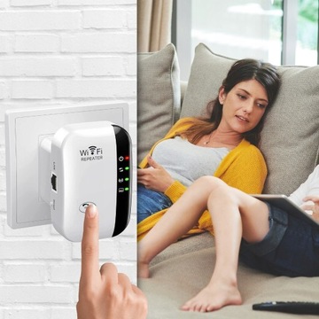 УСИЛИТЕЛЬ СИГНАЛА Wi-Fi МОЩНЫЙ ПОВТОРИТЕЛЬ 300 МБ/С 2 РЕЖИМА ФУНКЦИЯ WPS