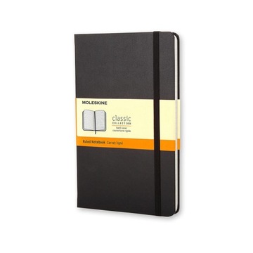 Notatnik Moleskine Classic L linie, twarda oprawa, czarny