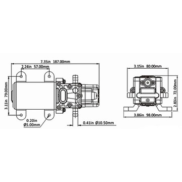 ВОДЯНОЙ НАСОС ДАВЛЕНИЯ 12 В 5,8 Л/МИН 5,5 БАР