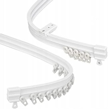 ELASTYCZNY KARNISZ SZYNA DO ZASŁON FIRAN 4m ZESTAW