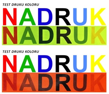 KAMIZELKA ODBLASKOWA REKLAMOWA Z NADRUKIEM PRZÓD/TYŁ 120g/m2 TEKST LOGO L