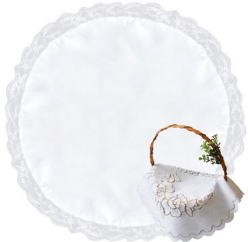 SERWETKA GŁADKA BIAŁA DO KOSZYCZKA WIELKANOC 40cm
