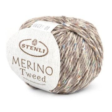 Włóczka Stenli Merino Tweed 66419 / szarobeżowy