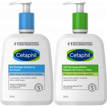 Zestaw CETAPHIL EM Emulsja i MD Dermoprotektor 2x