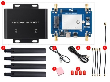 Адаптер USB 3.2 на M.2 для модемов 5G SIMCom Quectel Fibocom SIM82XX RM5XX