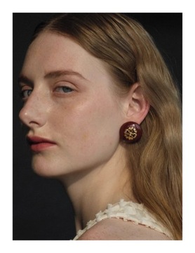 Женские серьги, изысканная работа с эмалью.