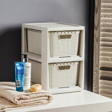 КНИЖНЫЙ ШКАФ, ПОЛКА С 2 КОРЗИНАМИ, РОТАН БРАН 1727