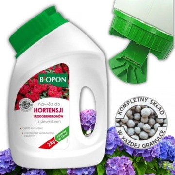 BOPON Nawóz hortensja rododendron z SIEWNIKIEM 2kg