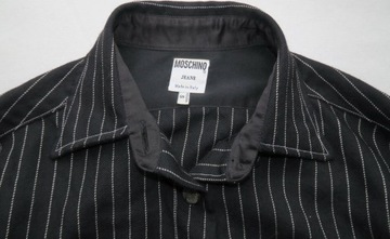 Moschino koszula wełniana vintage w prążki S