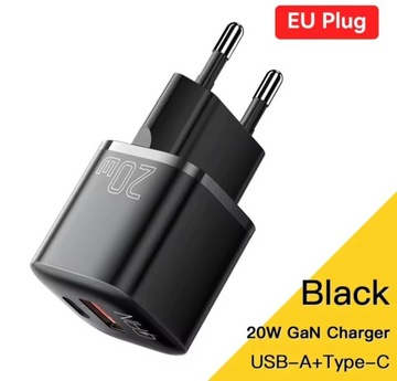 Quick Network Charger USB-C 20W GAN PD QC ESSAGER +1M 100 Вт кабель