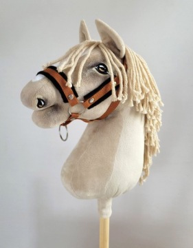 Недоуздок регульований для коня Hobby Horse A3 рудий з чорним хутром