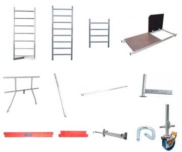 Строительные леса KRAUSE ClimTec 7 м + ролики 150 мм 710727