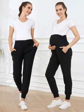 SHEIN ЧЕРНЫЕ ДЛИННЫЕ БРЮКИ ДЛЯ МАТЕРИАЛОВ BASIC M ŁŁA