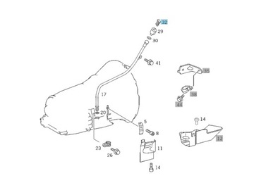 ORIG. ZABEZPEČENÍ PLNĚNÍ OLEJE MERCEDES-BENZ SKŘÍŇ 722