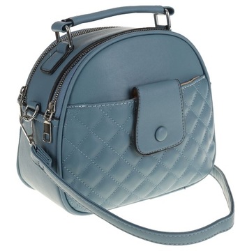 Victoria&Co Torebka Damska listonoszka kuferek pikowana C6610 Blue