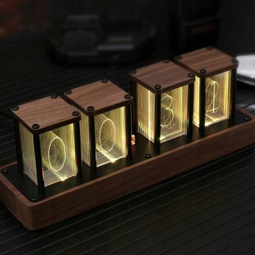 Светодиодные часы RGB Nixie Tube Clock для будильника