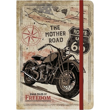 Notes Route 66 Bike Map Notatnik Motocyklowy