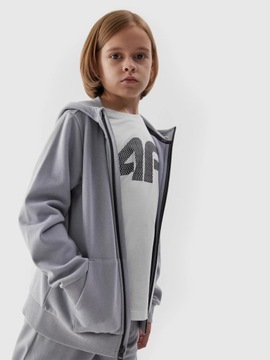 СПОРТИВНАЯ ТОЛСТОВКА С КАПЮШОНОМ ДЛЯ МАЛЬЧИКОВ 4F НА МОЛНИИ