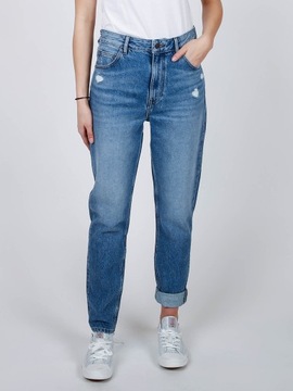 Spodnie jeansowe z przetarciami Jeansy Cross Jeans MOM FIT Joyce 31/30