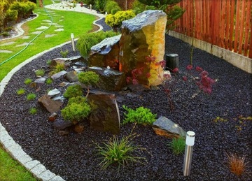 Черная крупа декоративный базальтовый камень 10 кг