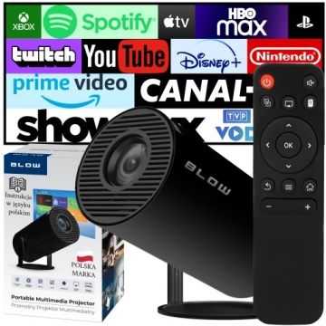 Přenosný Otočný Projektor Reproduktor Android Smart Tv Wifi Full Hd