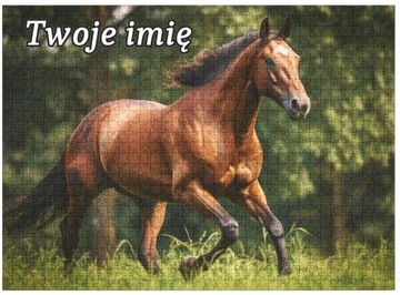 Puzzle koń konie 500 el. +Imię tekst