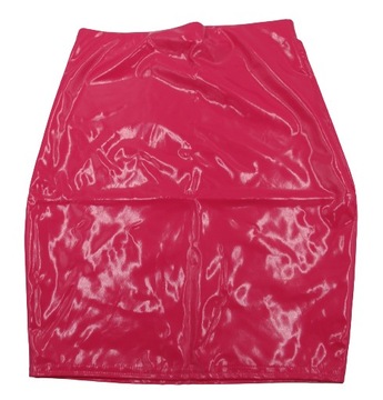 Spódnica lateks mini różowa PrettyLittleThing 30