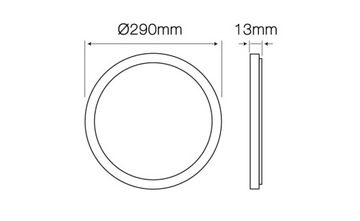 LED line Panel Easy Fix 24W 4000K 2300lm okrągły