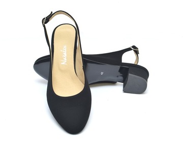 Летние замшевые туфли, каблук 4 см – № 42.