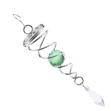 CRYSTAL GARDEN WIND SPINNER, 4. , GREEN, Green
