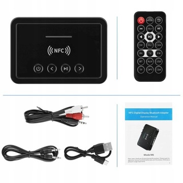 HUUPRO M6 NFC Odbiornik/Adapter/Nadajnik 3w1 LED Bluetooth 5.0 FM/TX/RX