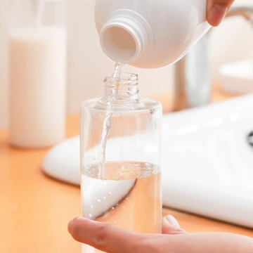 Безвоздушный флакон с насосом, флакон с насосом для лосьона, прозрачный дорожный дозатор белого цвета