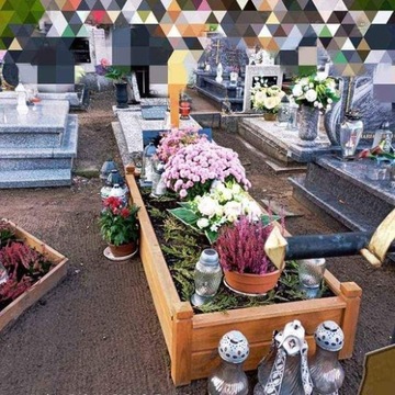 Двойное перекрытие могилы (временный памятник)