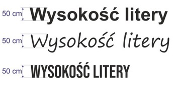Litery, Cyfry ze styroduru MALOWANE, 3D, Grubość 3cm, Wysokość 50cm