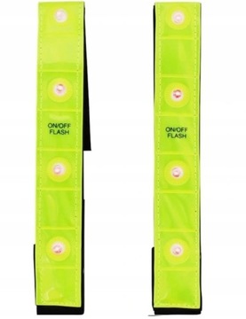 2x OPASKI ODBLASKOWE LED ŚWIATŁO OPASKA ODBLASKOWA