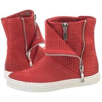 Buty Damskie Obuwie Botki Carinii B3578 Czerwone