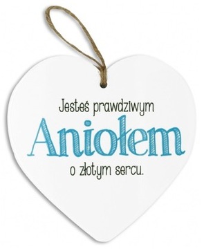 SERCE CERAMICZNE - ANIOŁ na prezent gift
